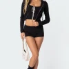 Knit Fold Over Shorts