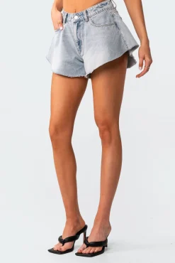 Koi Flared Denim Shorts