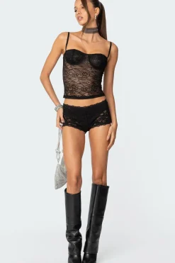 Krissy Sheer Lace Cupped Corset