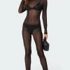 Kristine Sheer Mesh Rhinestone Jumpsuit