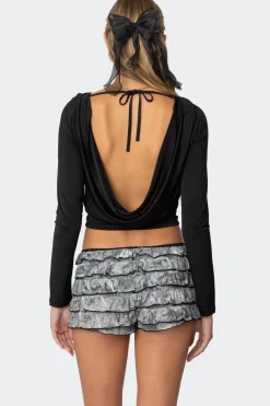 Kristy Open Cowl Back Top