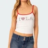 La Lover Rhinestone Tank Top