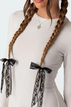 Lace Bow Hair Clip Pack