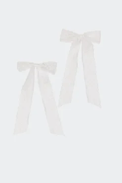 Lace Bow Hair Clip Pack