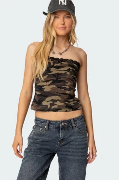 Lacey Camo Tube Top