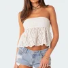 Lacey Cotton Scrunch Tube Top