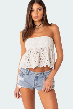 Lacey Cotton Scrunch Tube Top