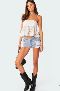 Lacey Cotton Scrunch Tube Top