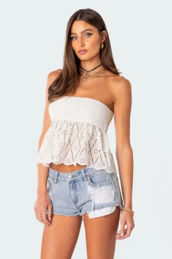 Lacey Cotton Scrunch Tube Top