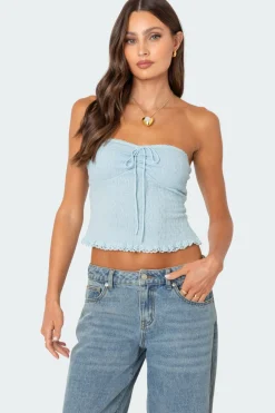 Lacey Knit Tube Top