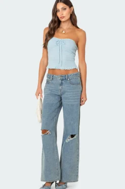 Lacey Knit Tube Top