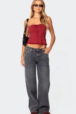 Lacey Knit Tube Top
