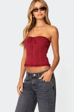 Lacey Knit Tube Top