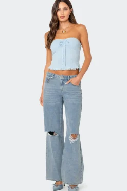 Lacey Knit Tube Top
