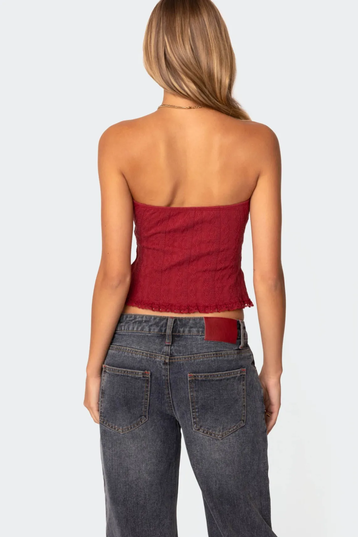 Lacey Knit Tube Top