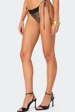Lacey Leopard String Bikini Bottom