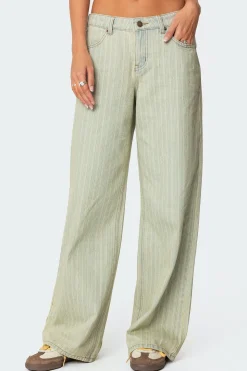 Lannah Textured Low Rise Jeans