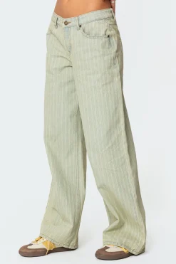 Lannah Textured Low Rise Jeans