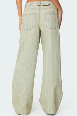 Lannah Textured Low Rise Jeans