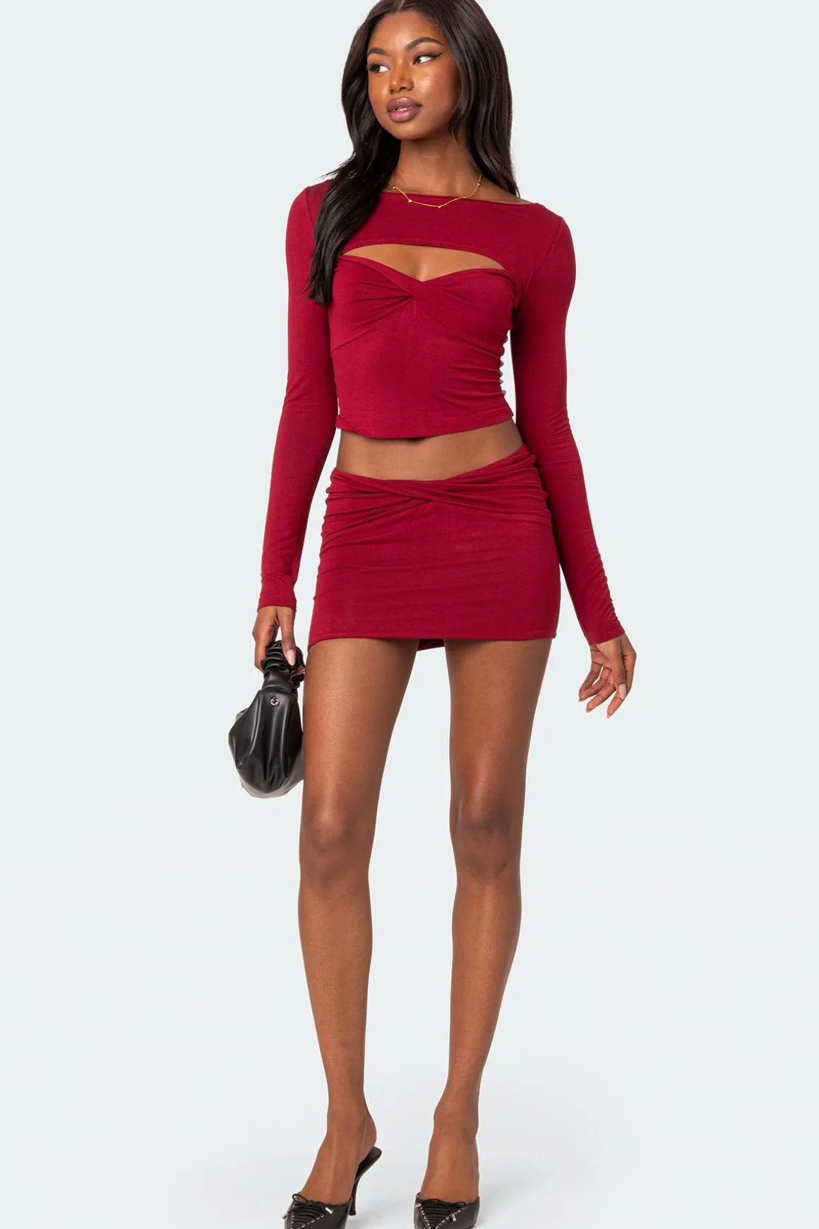 Lara Cut Out Twist Front Top