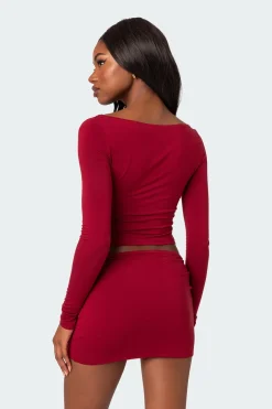 Lara Cut Out Twist Front Top
