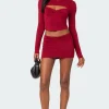 Lara Twist Front Mini Skirt