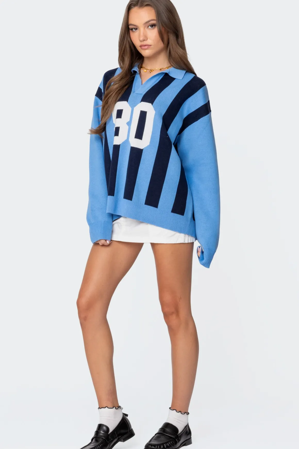 Larson Oversized Polo Sweater