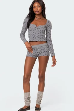 Lavender Waffle Top