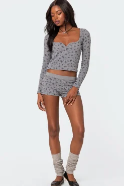 Lavender Waffle Top