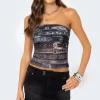 Layered Belt Mesh Tube Top