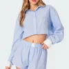 Lea Cropped Button Up Shirt