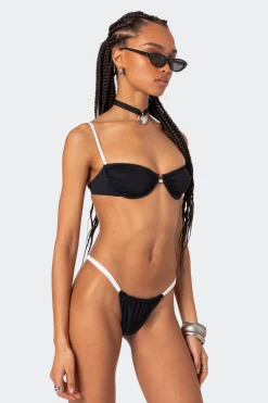 Leanna Contrast Cupped Bikini Top