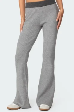 Lei Contrast Knit Flared Pants