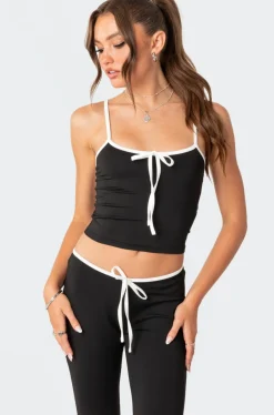 Leighton Contrast Tie Tank Top