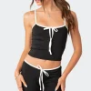 Leighton Contrast Tie Tank Top