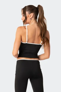 Leighton Contrast Tie Tank Top