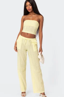 Lemon Lacey Cotton Pants