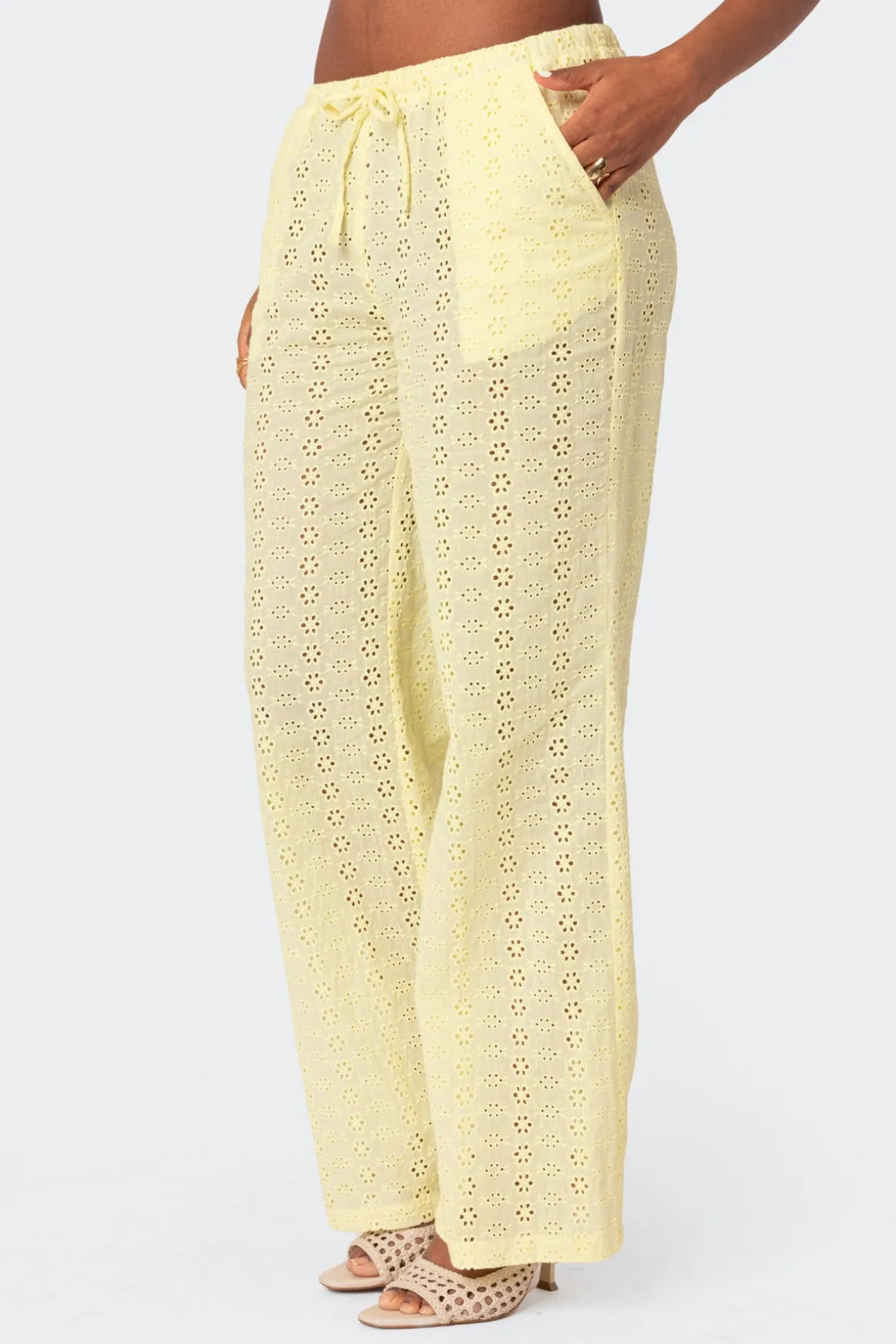 Lemon Lacey Cotton Pants