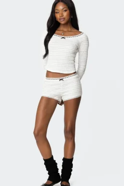 Lenny Lacey Textured Micro Shorts