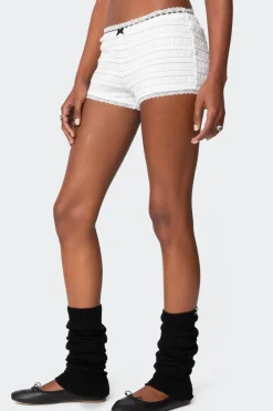 Lenny Lacey Textured Micro Shorts