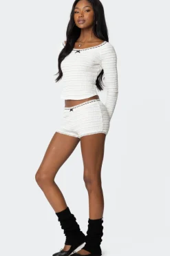 Lenny Lacey Textured Micro Shorts