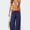 Leoni Side Tie Cotton Gauze Pants