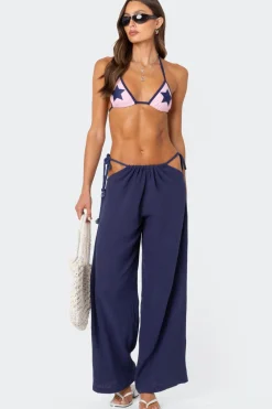Leoni Side Tie Cotton Gauze Pants