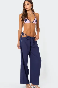 Leoni Side Tie Cotton Gauze Pants