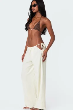 Leoni Side Tie Cotton Gauze Pants