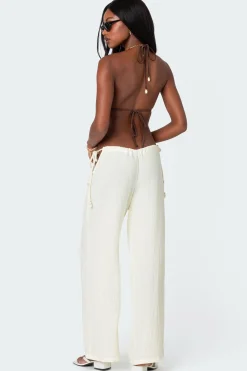 Leoni Side Tie Cotton Gauze Pants