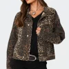 Leopard Print Denim Jacket