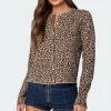 Leopard Printed Knit Cardigan