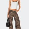 Leopard Printed Low Rise Jeans