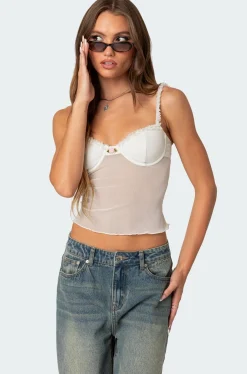 Lidia Sheer Mesh Bra Top